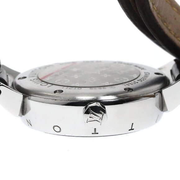 LOUIS VUITTON Tambour Q1211 Date Brown Dial Quartz Ladies Watch_ main image 4